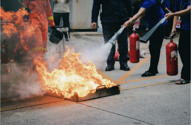 Securité incendie - bac à feu